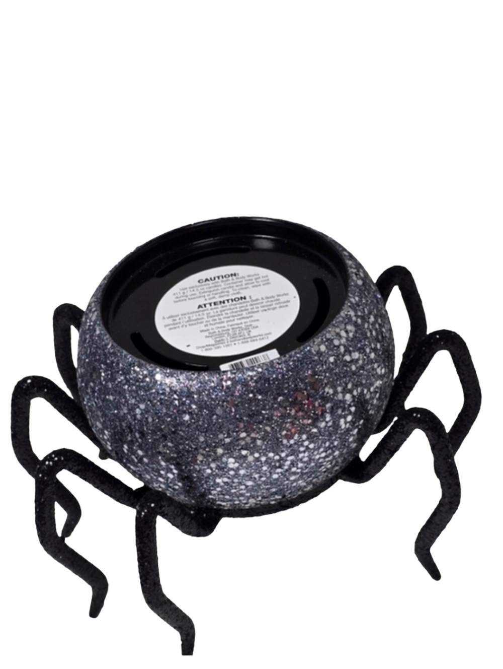 Bath & Body Works Glitter Spider 3 Wick Candle Holder Halloween NWT